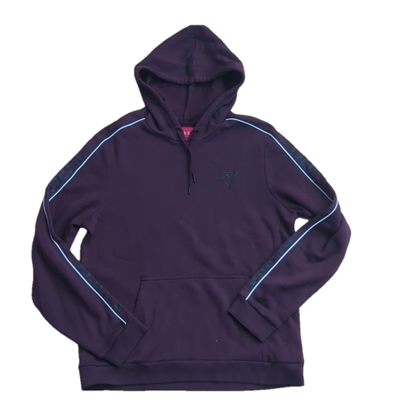 Guess Other - Guess Hoodie Sweatshirt Medium Dark Red Logo